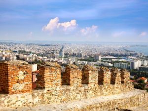 Origins of Thessaloniki – panoramic view of Thessaloniki and the Thermaic Gulf